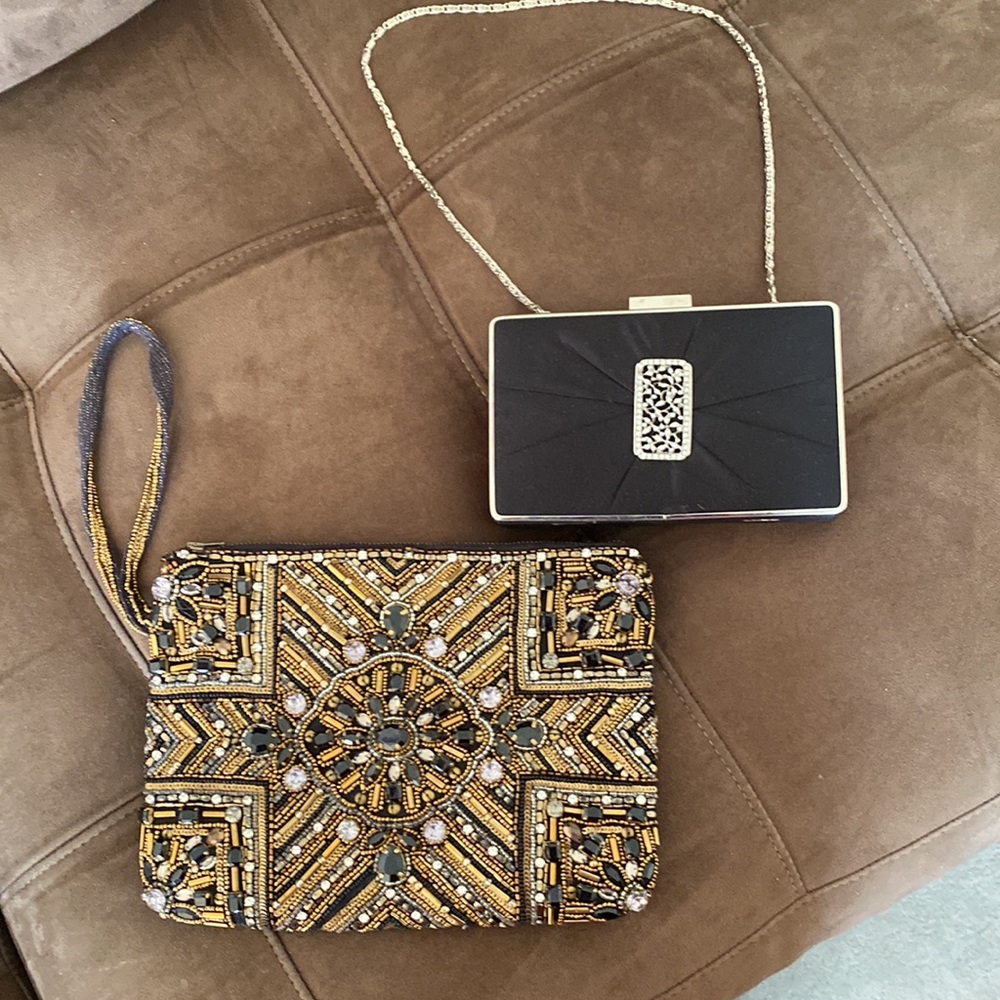 Wristlet n clutch evening bag bundle